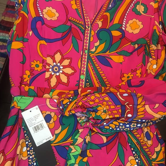 Adrianna Papell long sleeve retro midi dress - Picture 5 of 9